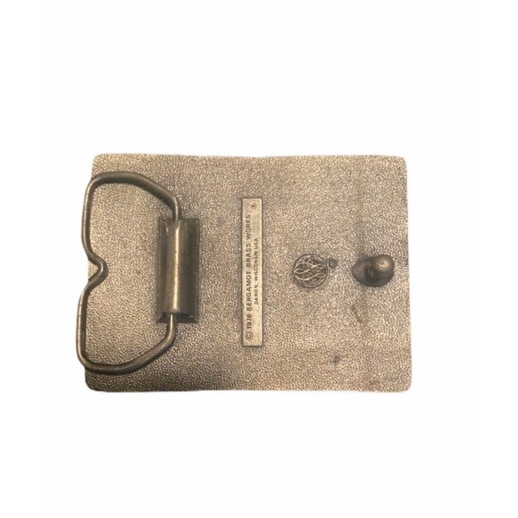 Bergamot Brass Works 1976 Olympic Games Belt Buckle USA Vintage Rectangle Solid - Picture 2 of 7